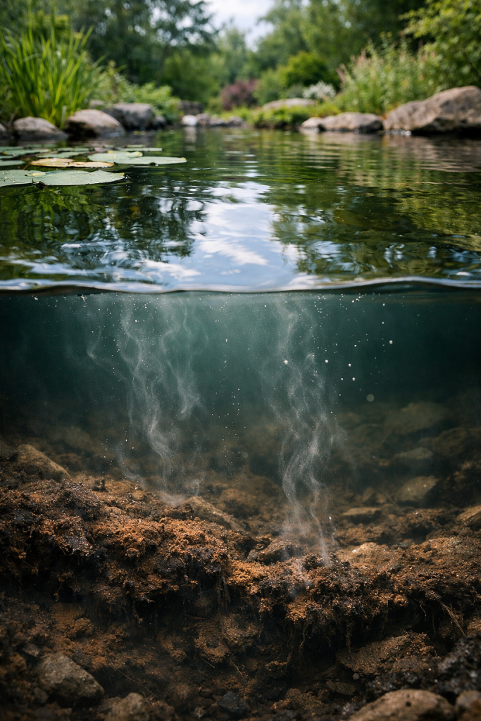 silt at the bottom of a pond is dangerous